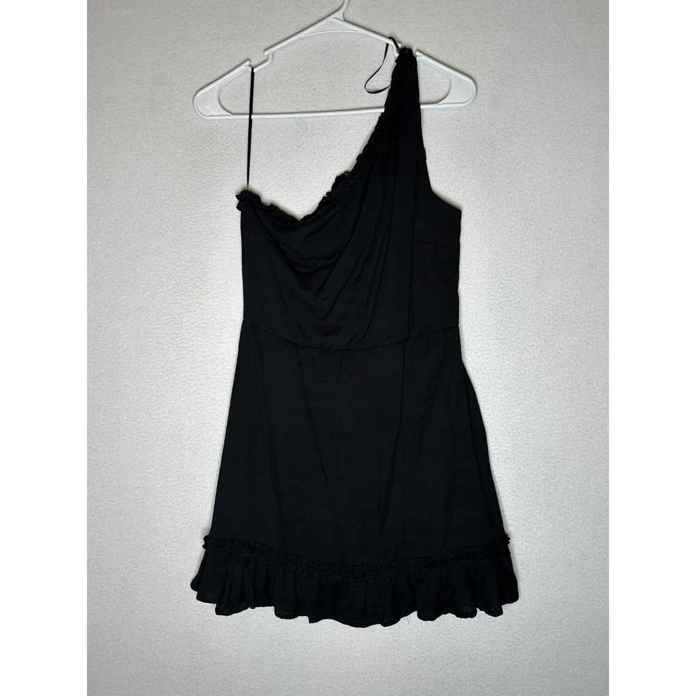 Blue Rain Francesca's Black One Shoulder Ruffle Mini Dress Women's M 26AQ237HW5